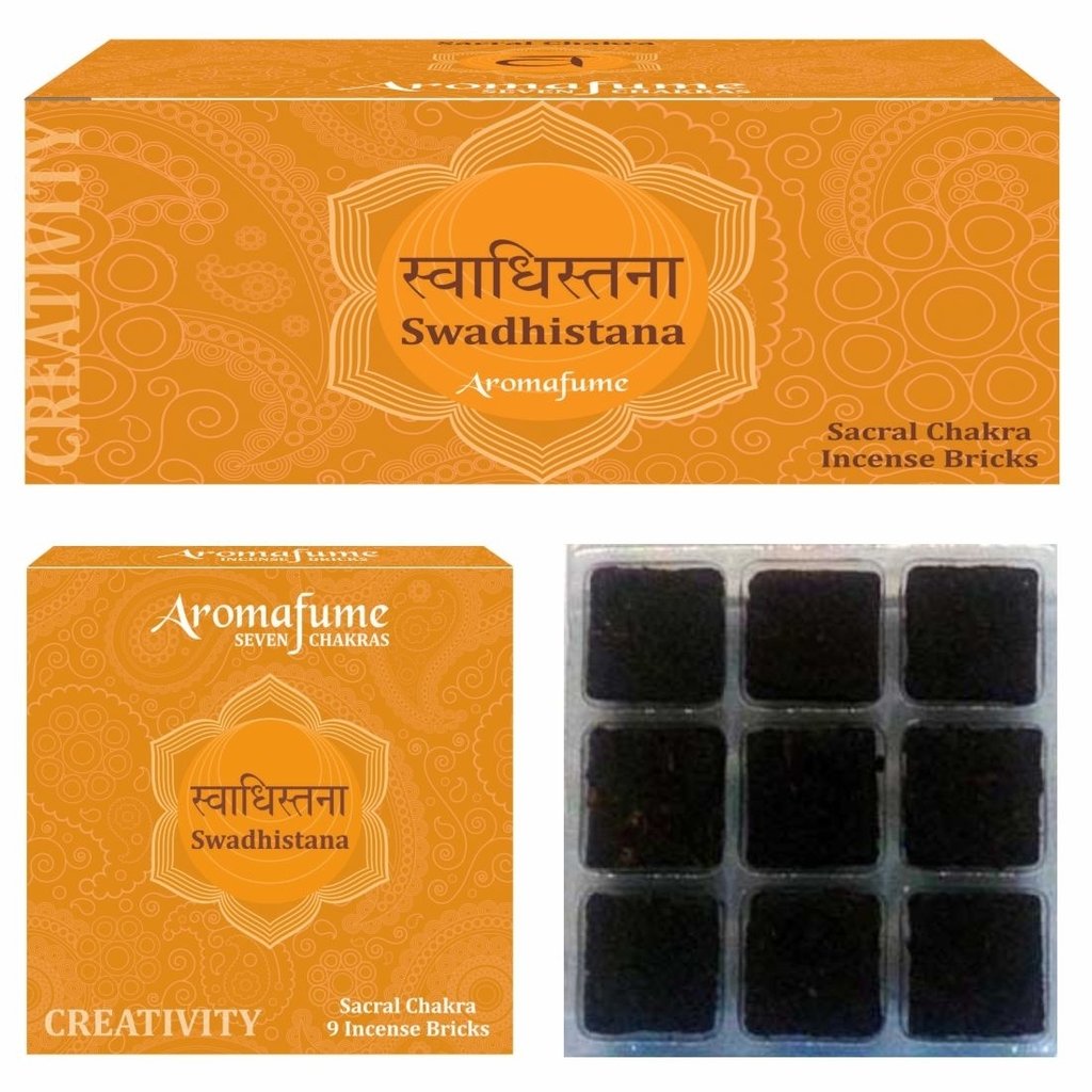 SWADHISTANA - SACRAL CHAKRA - EXOTIC INCENSE BRICKS - Dandelion Lifestyle