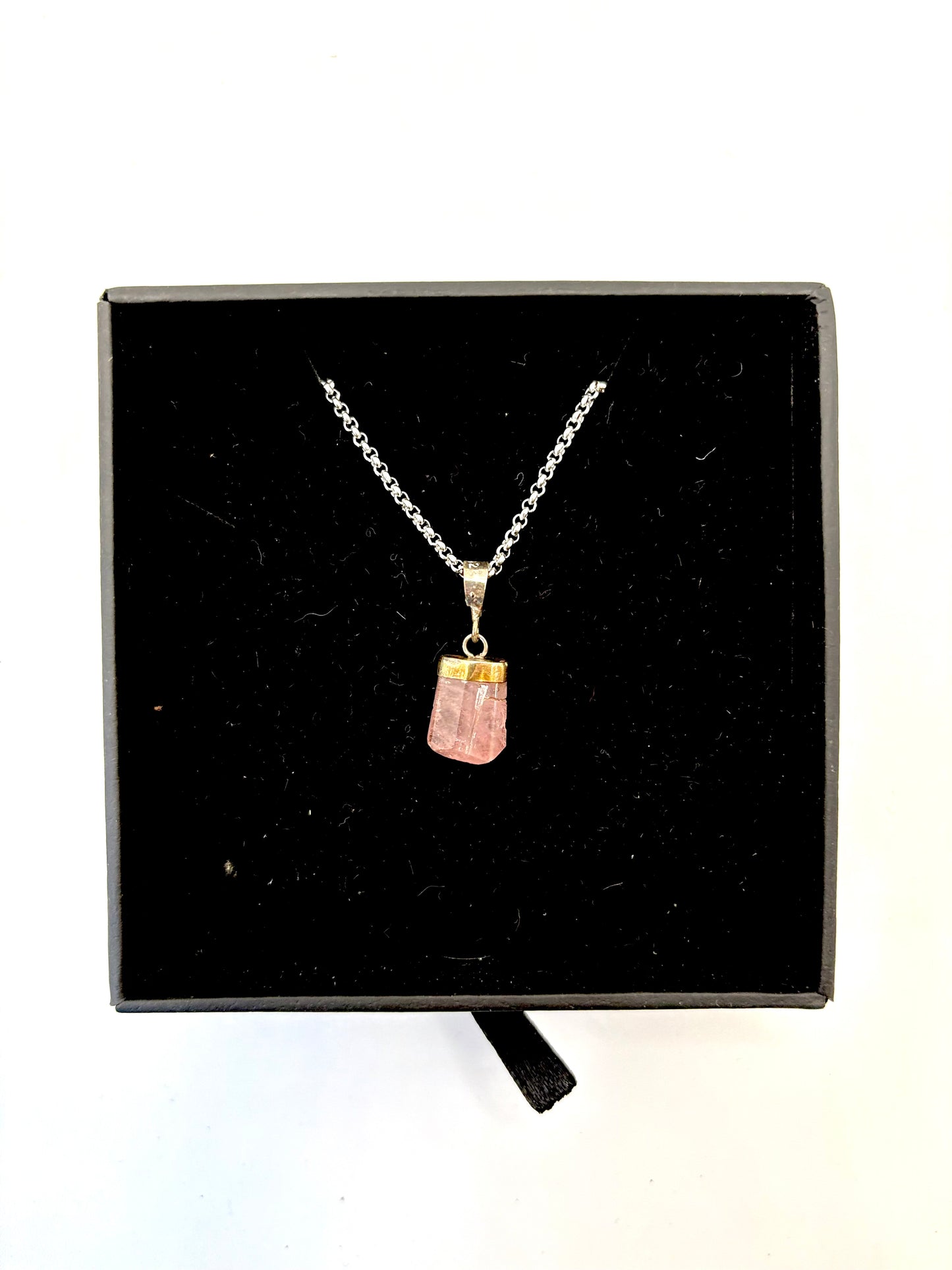 Pink Tourmaline Pendant on Chain - Dandelion Lifestyle