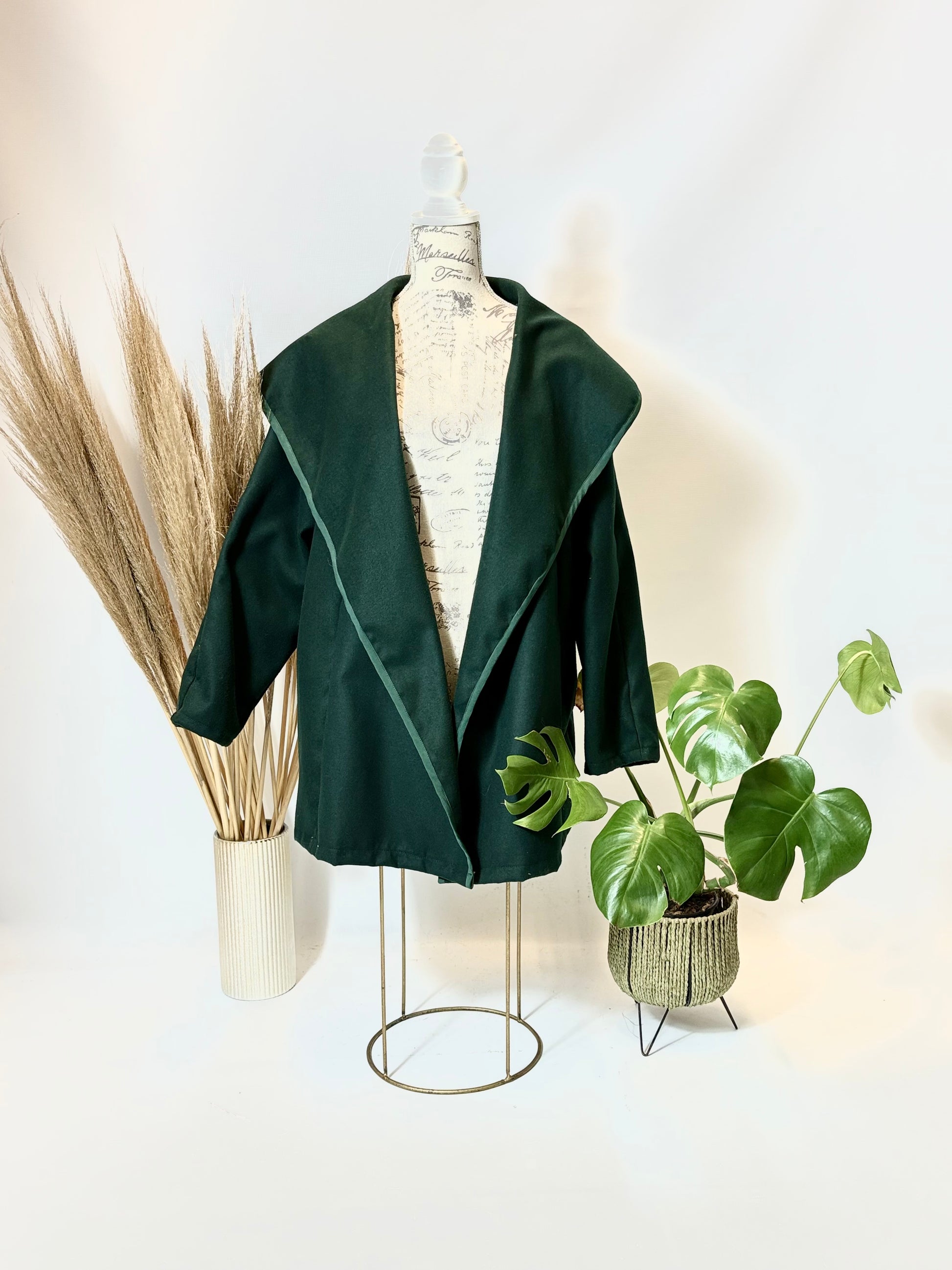 Green Melton Jacket - Dandelion Lifestyle